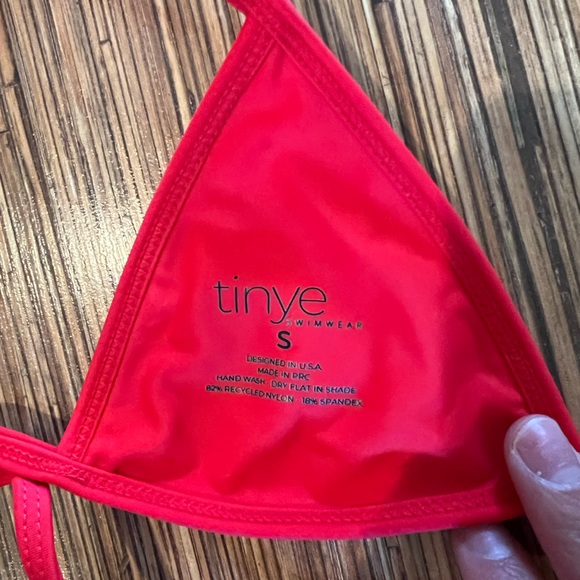 Red Triangle String Bikini Top- tinye - Picture 2 of 2